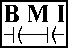 A logo / device mark for BMI Electronics semiconductors